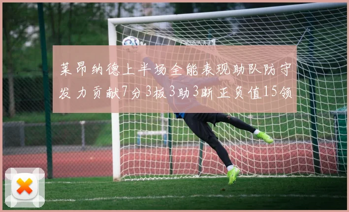 莱昂纳德上半场全能表现助队防守发力贡献7分3板3助3断正负值15领衔全队